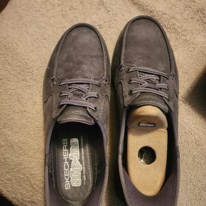 Skechers Men's Charcoal Lace-Up Sneakers